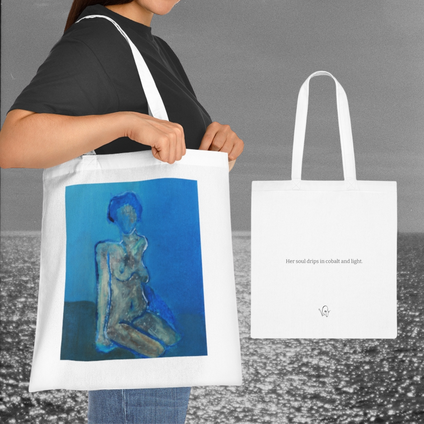 Cobalt Blue – Fine Art Tote | Canvas Bag for Everyday Use