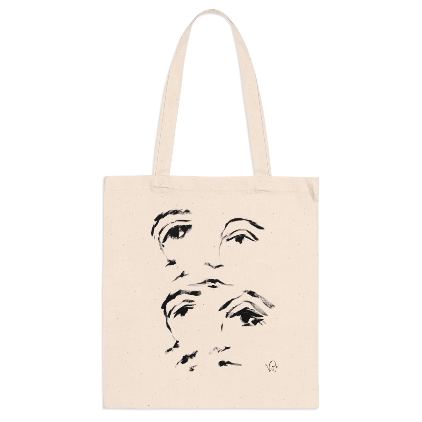Echoes – Artistic Tote Bag Featuring Expressive Eyes