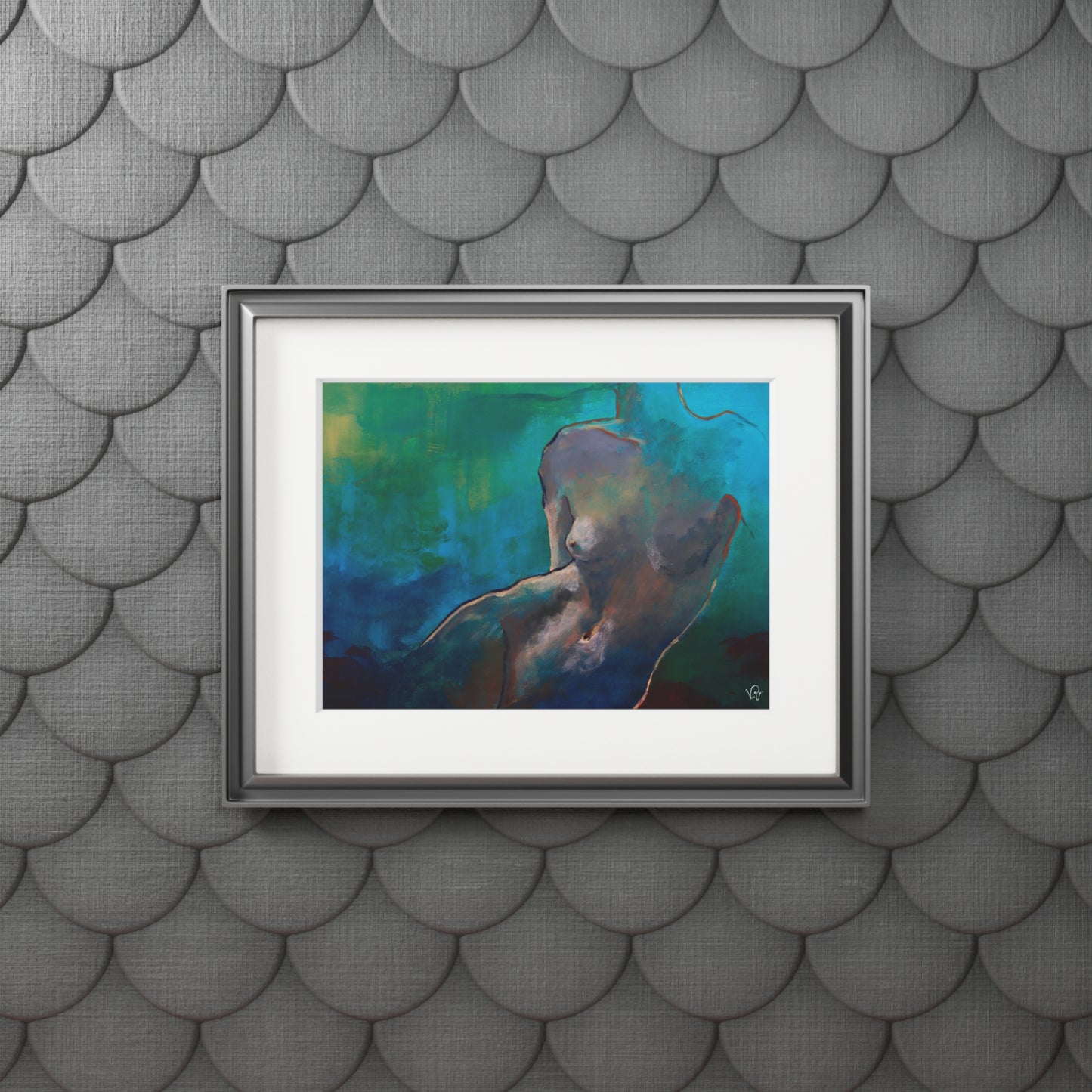 Under Water-  Fine Art Print of Original Female Figure Painting