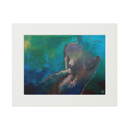 Under Water-  Fine Art Print of Original Female Figure Painting