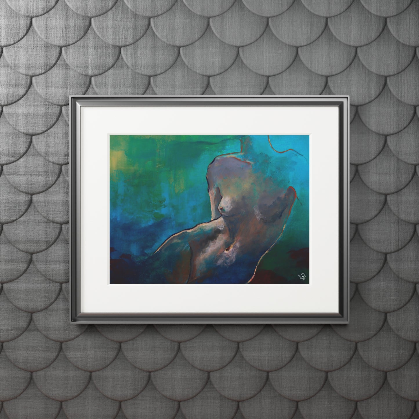 Under Water-  Fine Art Print of Original Female Figure Painting