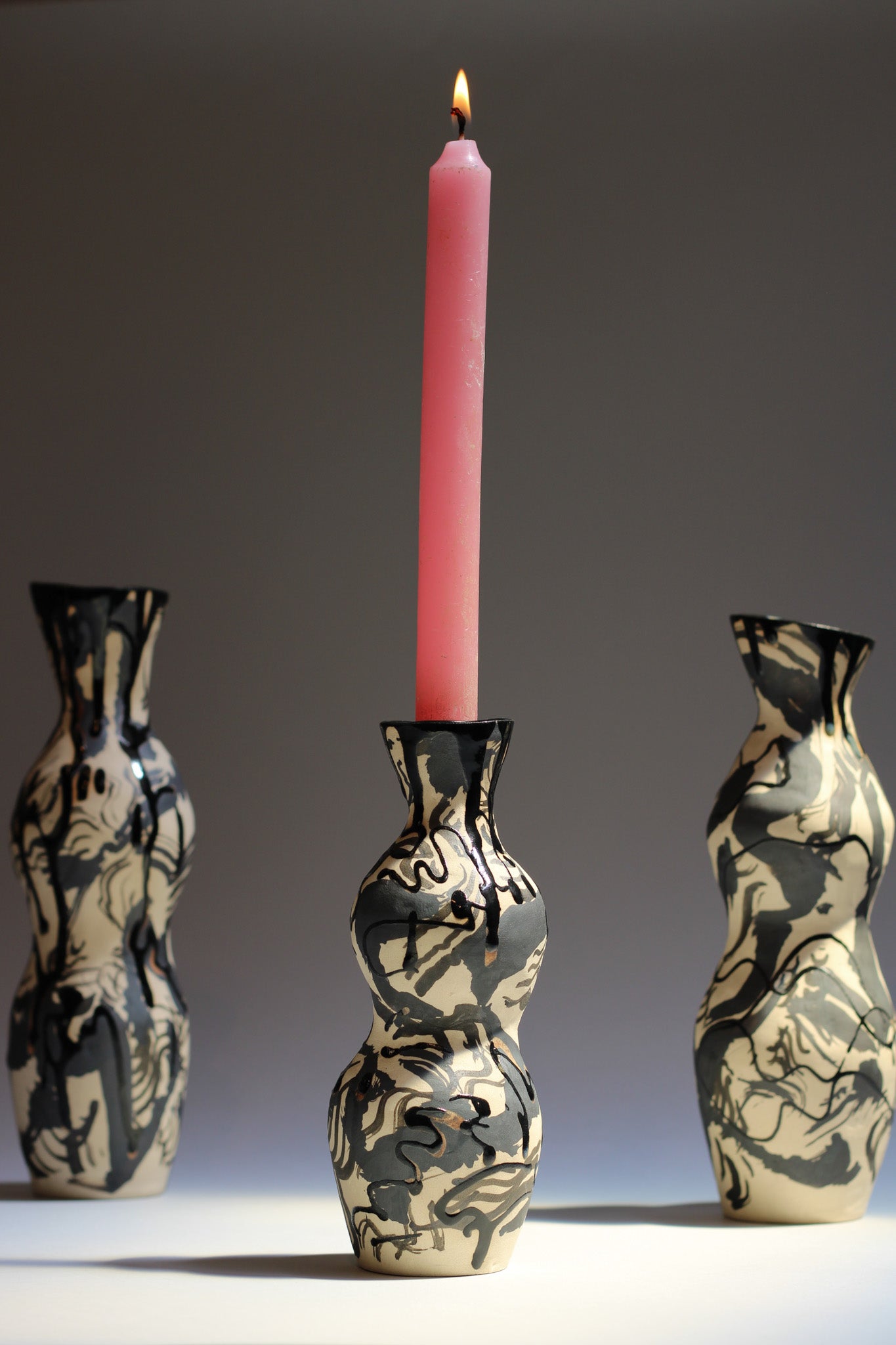 In A Marbled Dream | One Of A Kind Ceramic Sculptural Candleholder