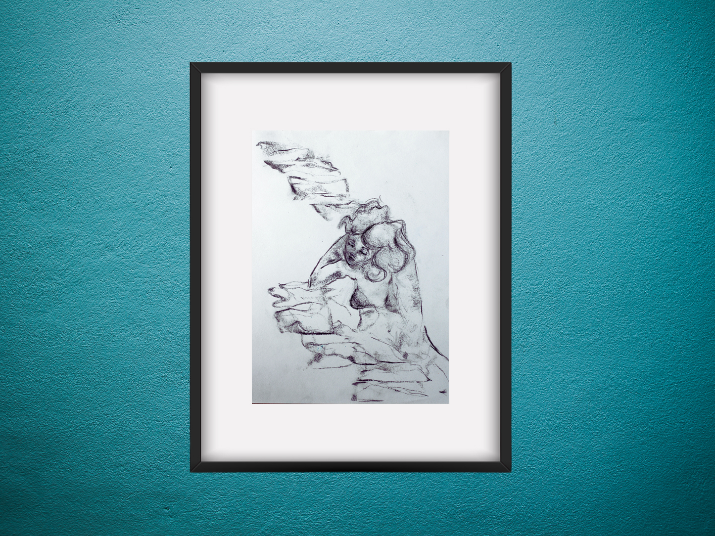 Laying Down | Charcoal Original Drawing